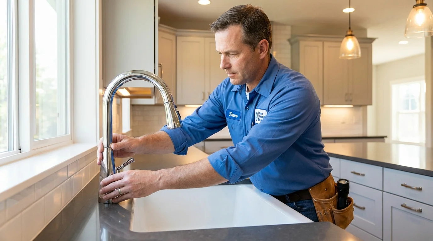 Kitchen faucet installation by Johns Plumbing LLC in Bowie
